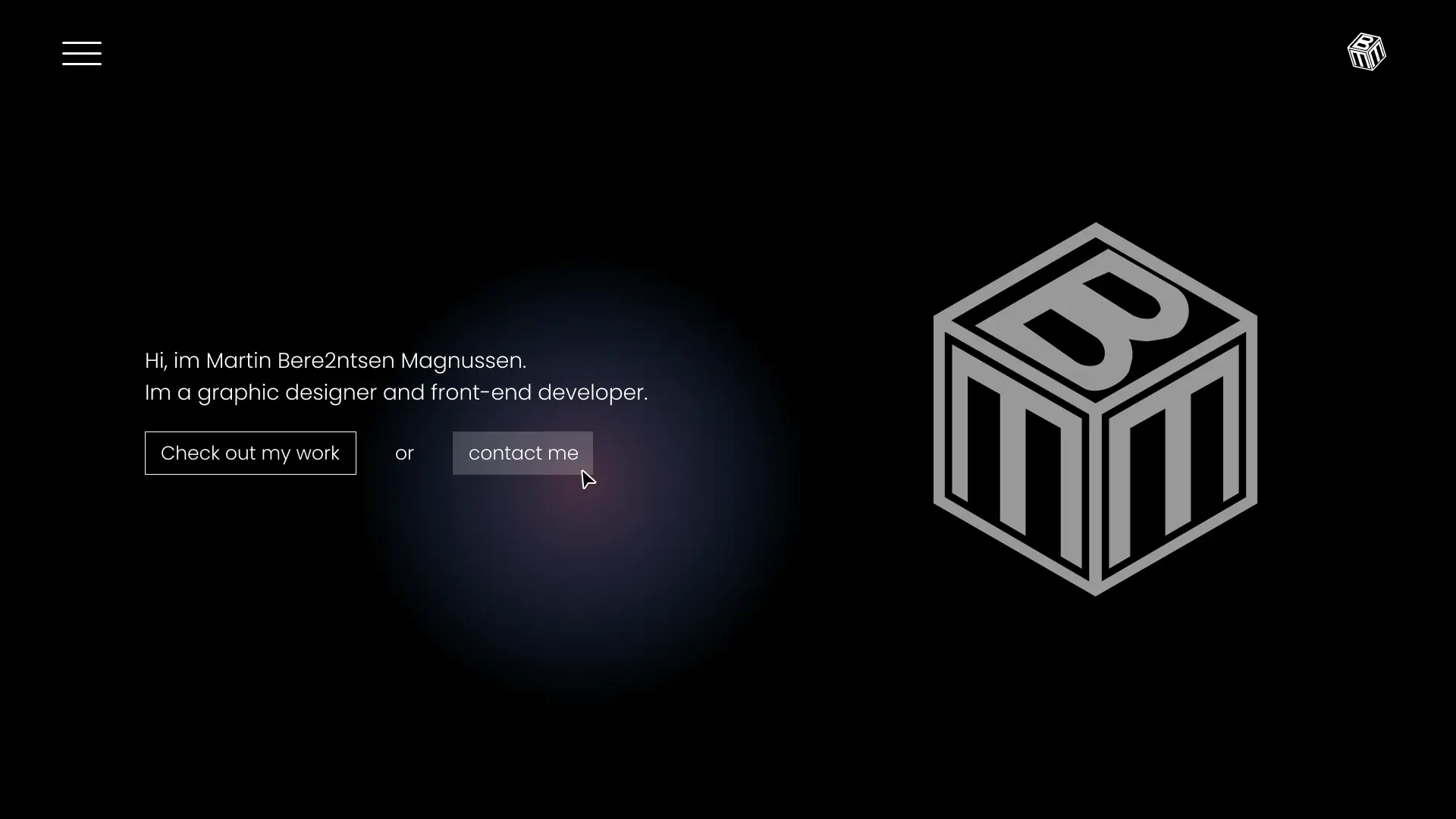 The sketch for the portfolio site idea